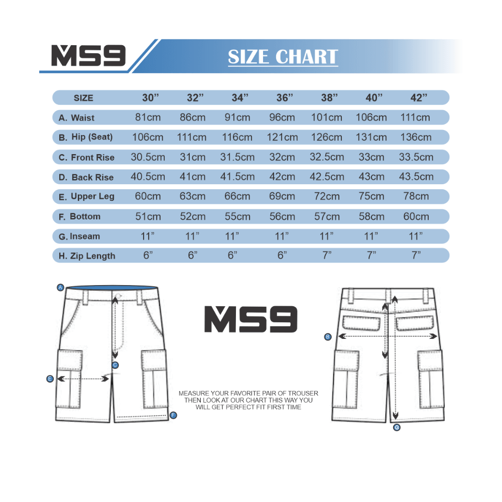 MS9 E1 Mens Holster Pockets Work Shorts Redhawk Cargo Shorts - MS9