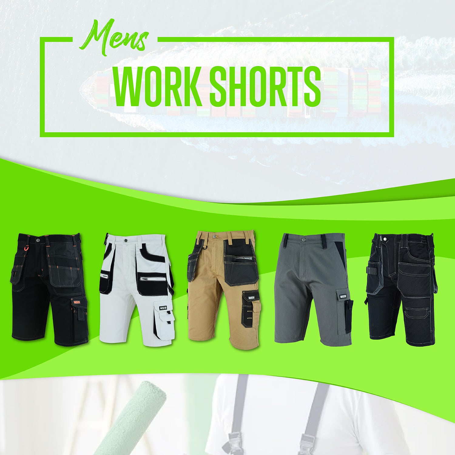 Work Shorts | Mens Workwear | MS9 Workwear