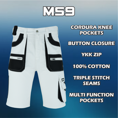 MS9 Mens Cargo Redhawk Holster Pockets Painter Tactical Work Working Shorts