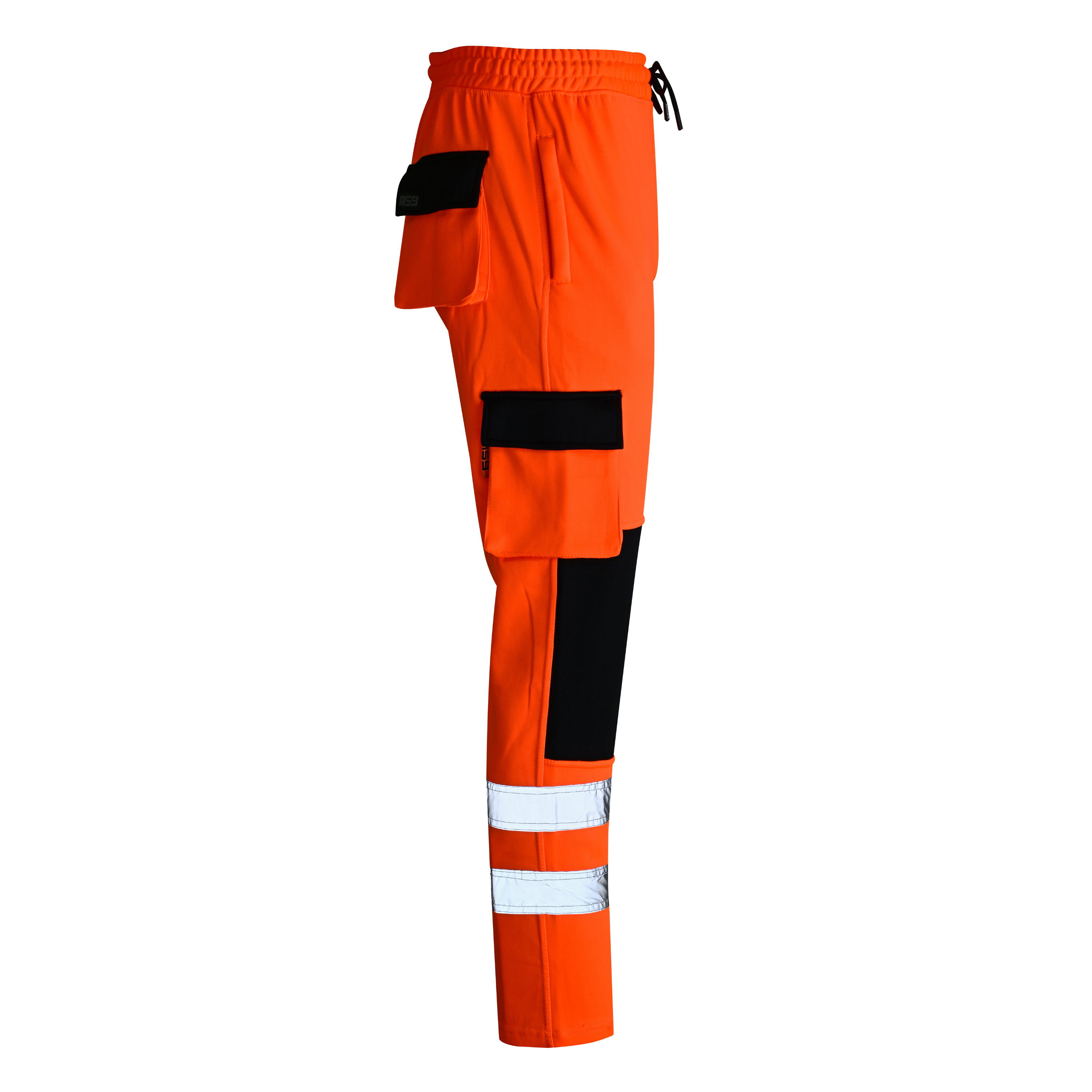 MS9 H10 Men's Hi Viz Vis High Visibility Fleece Regular Fit Work Cargo Painter Trousers Joggers Bottoms