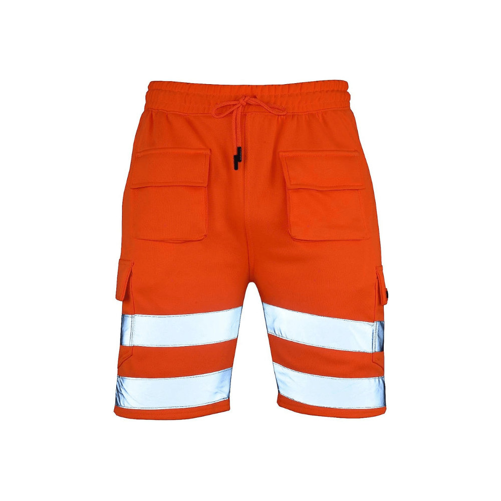 MS9 H5 Mens High Visibility Shorts Fleece Cargo Work Shorts - MS9