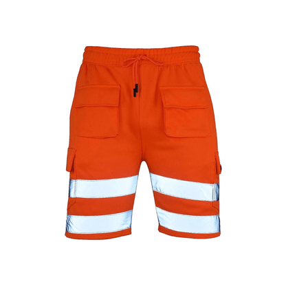 MS9 H5 Mens High Visibility Shorts Fleece Cargo Work Shorts - MS9