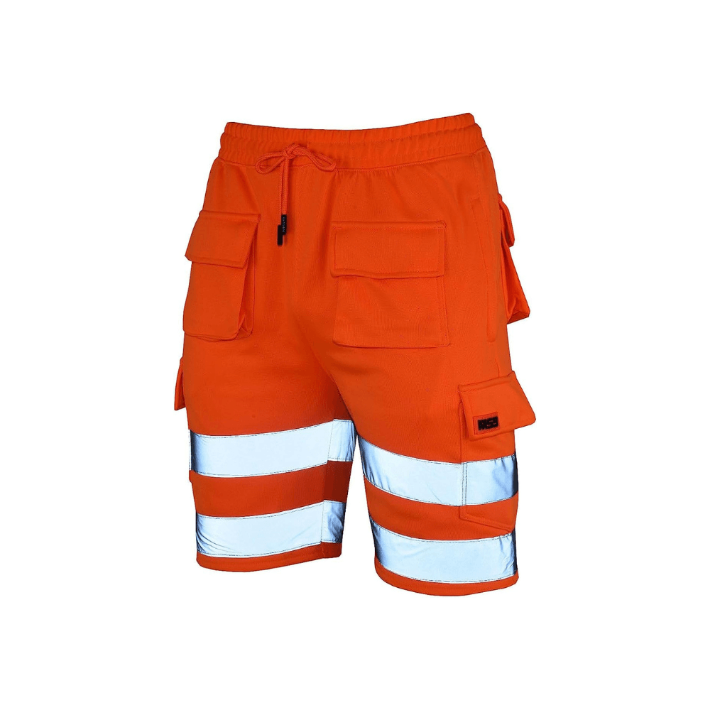 MS9 H5 Mens High Visibility Shorts Fleece Cargo Work Shorts - MS9