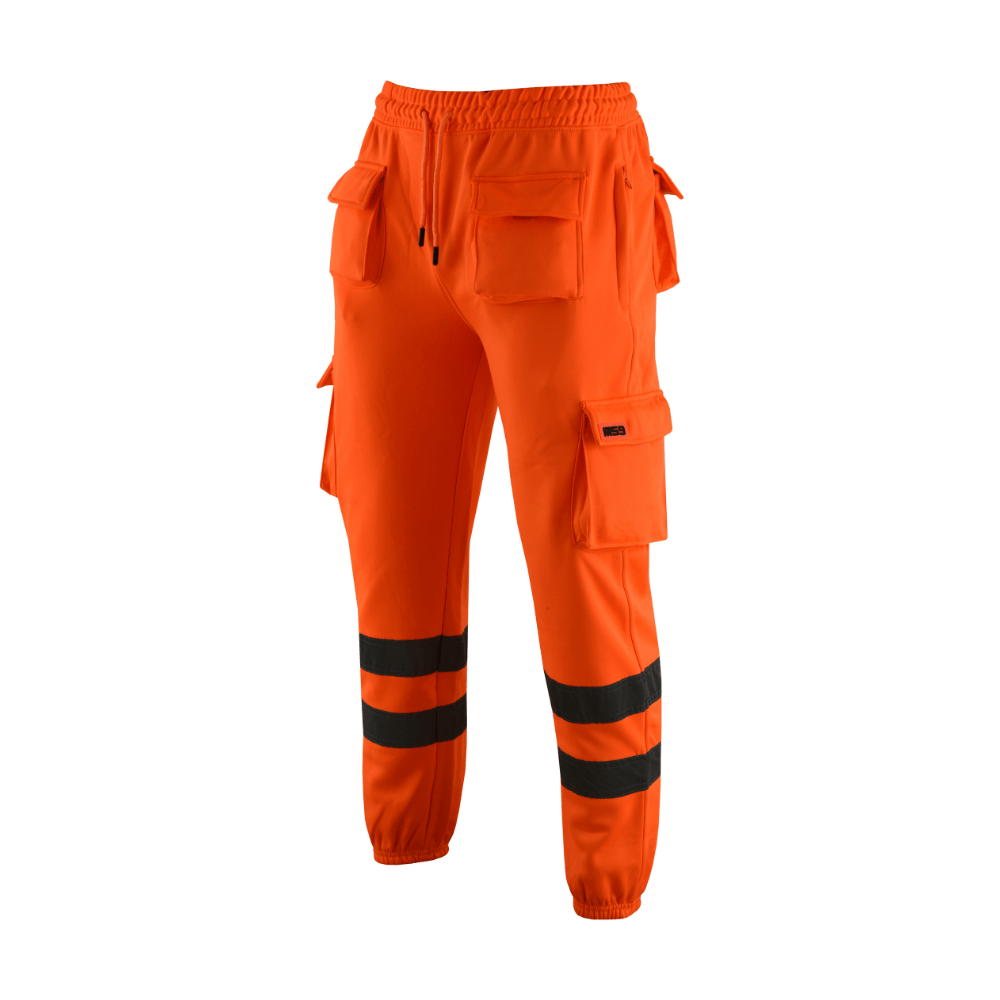 MS9 H1 Mens High Visibility Fleece Cargo Work Trousers - MS9