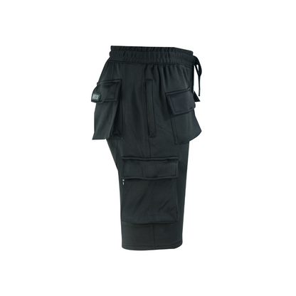 MS9 Men's Fleece Shorts Cargo Pockets Tracksuit Jogging Work Utility Shorts Hi viz Vis High Vissibility H5