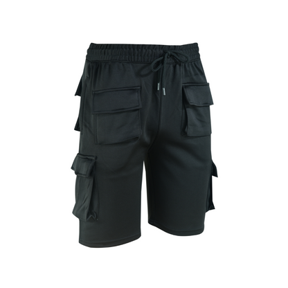 MS9 Men's Fleece Shorts Cargo Pockets Tracksuit Jogging Work Utility Shorts Hi viz Vis High Vissibility H5