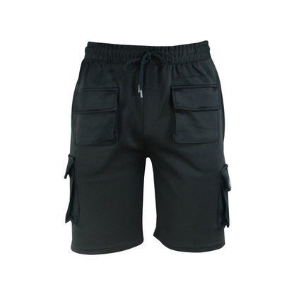 MS9 Men's Fleece Shorts Cargo Pockets Tracksuit Jogging Work Utility Shorts Hi viz Vis High Vissibility H5