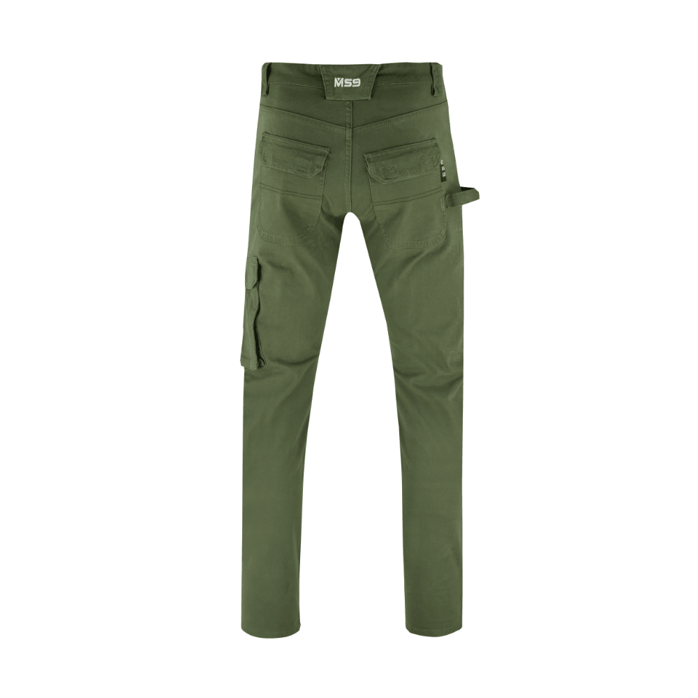 MS9 K1 Mens Cargo Slim Fit Stretch Work Pants - MS9