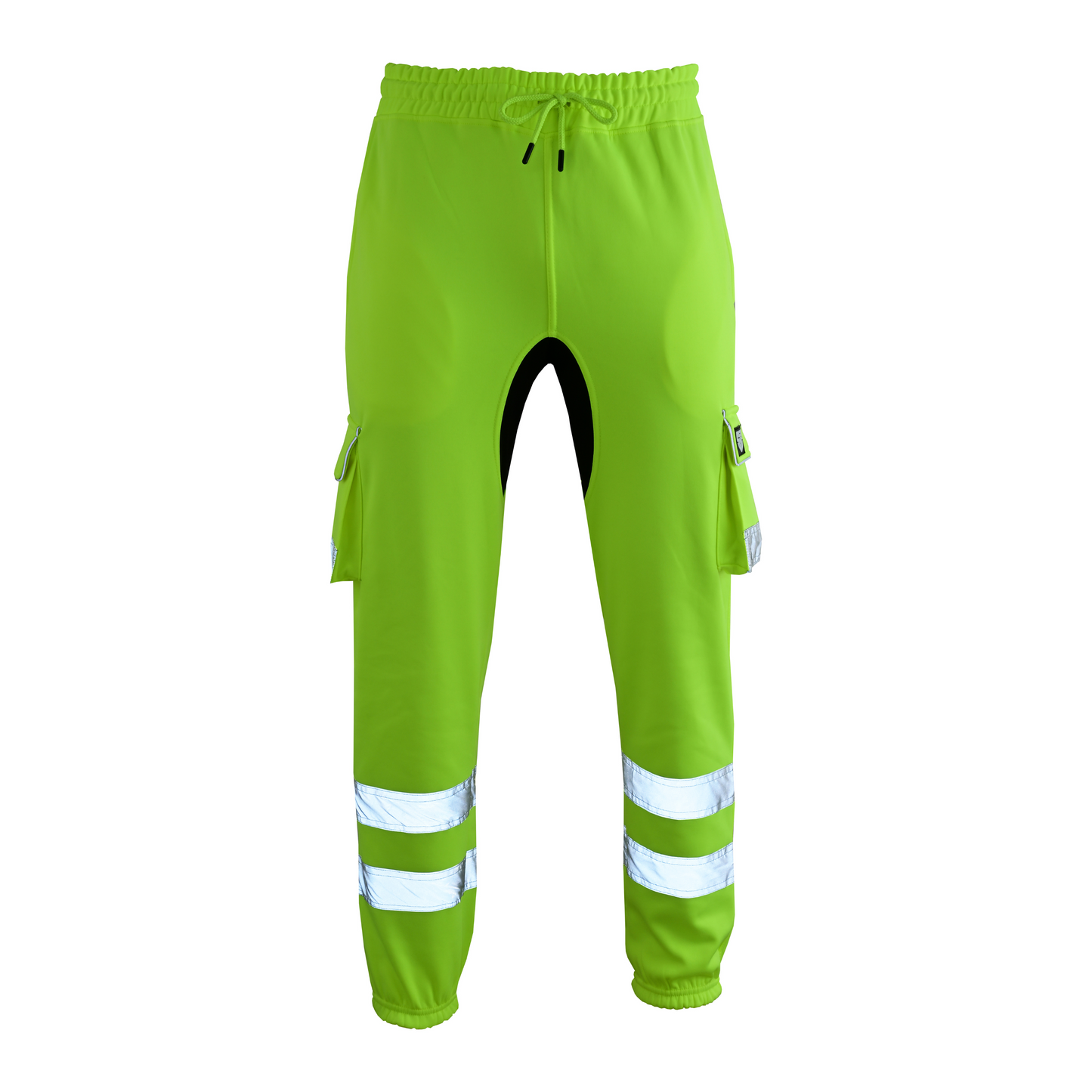 MS9 SS2 Men's Hi Viz Vis High Visibility Pocket Reflective Tape Fleece Regular Fit Work Cargo Painter Trousers Joggers Bottoms