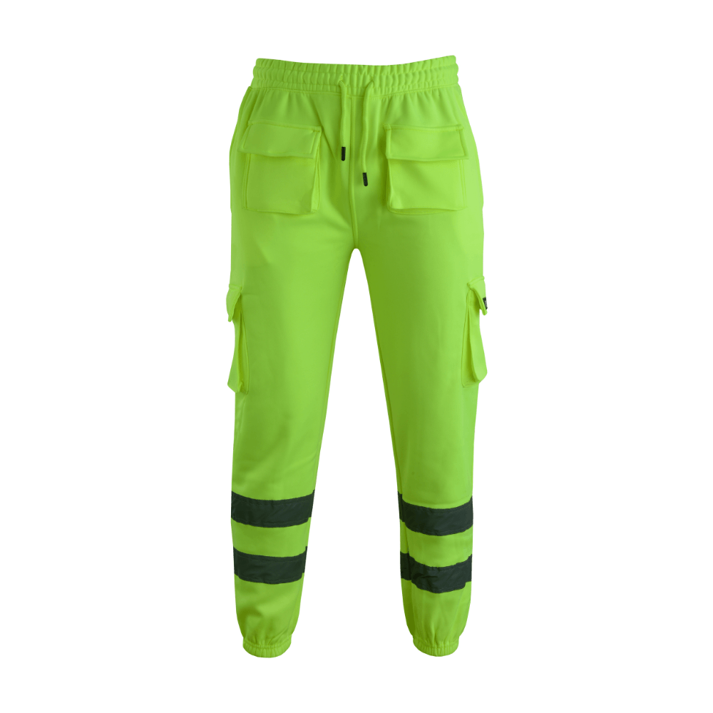 MS9 H1 Mens High Visibility Fleece Cargo Work Trousers - MS9
