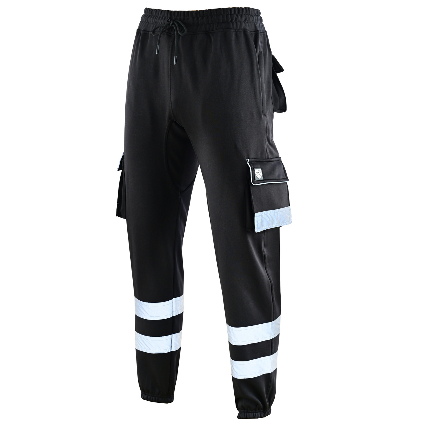 MS9 SS2 Men's Hi Viz Vis High Visibility Pocket Reflective Tape Fleece Regular Fit Work Cargo Painter Trousers Joggers Bottoms