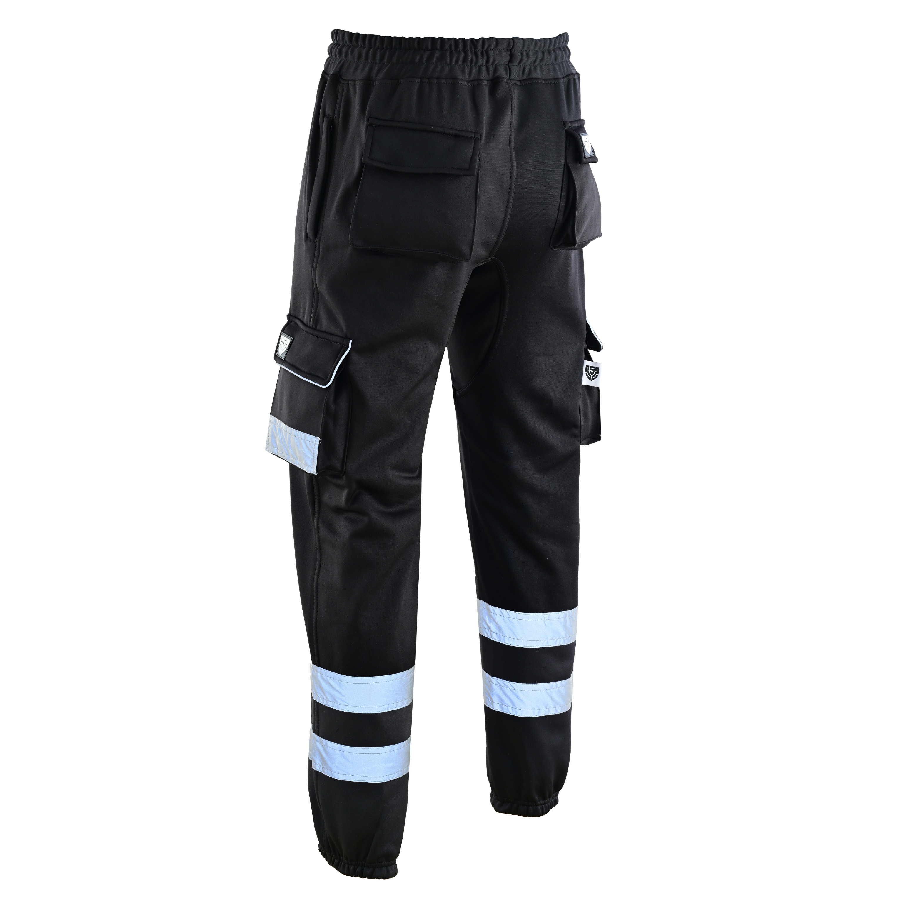 MS9 SS2 Men's Hi Viz Vis High Visibility Pocket Reflective Tape Fleece Regular Fit Work Cargo Painter Trousers Joggers Bottoms