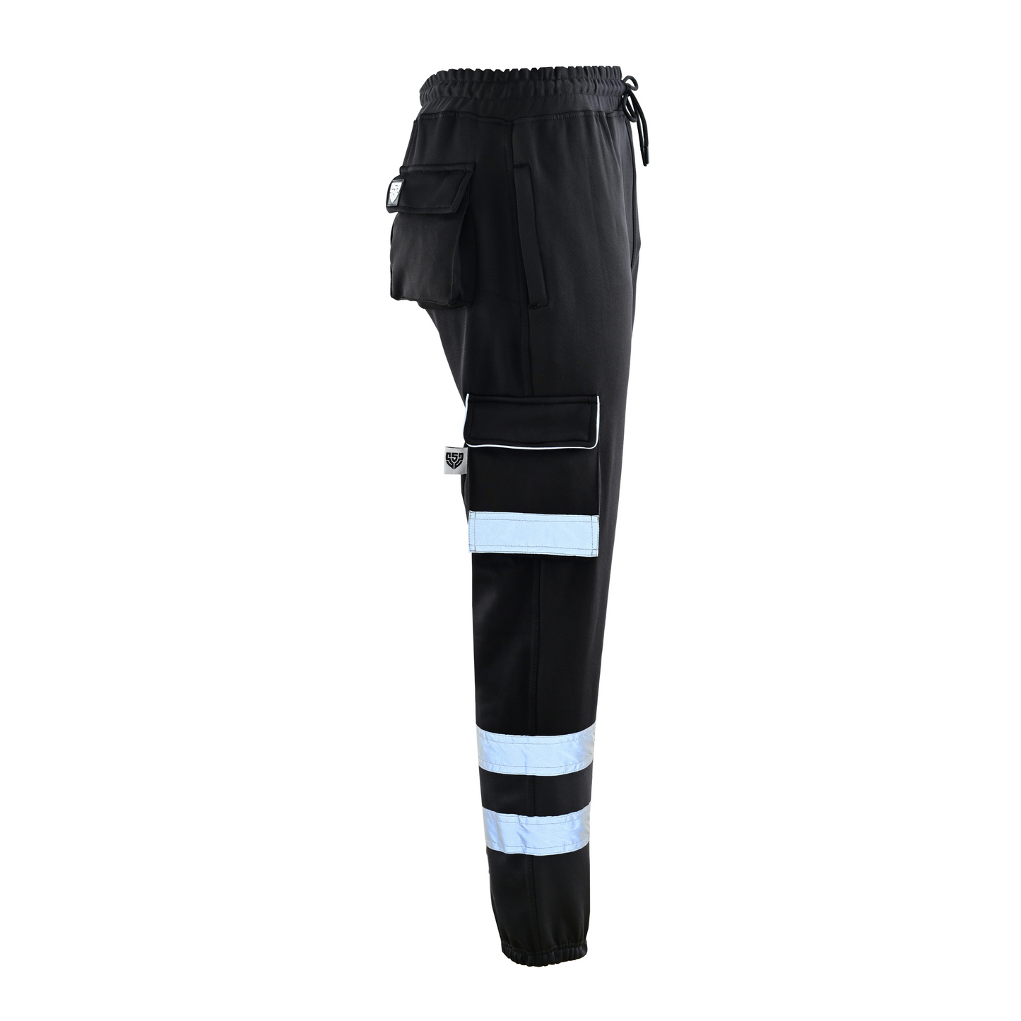 MS9 SS2 Men's Hi Viz Vis High Visibility Pocket Reflective Tape Fleece Regular Fit Work Cargo Painter Trousers Joggers Bottoms