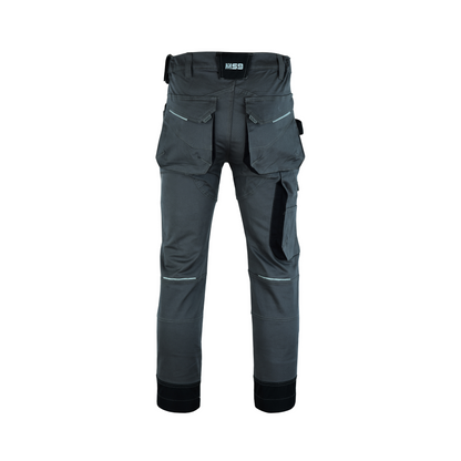 MS9 Mens Cargo Combat Slim Fit Stretch Spandex Elasticated Flexible Work Working Trouser Trousers Pants Jeans