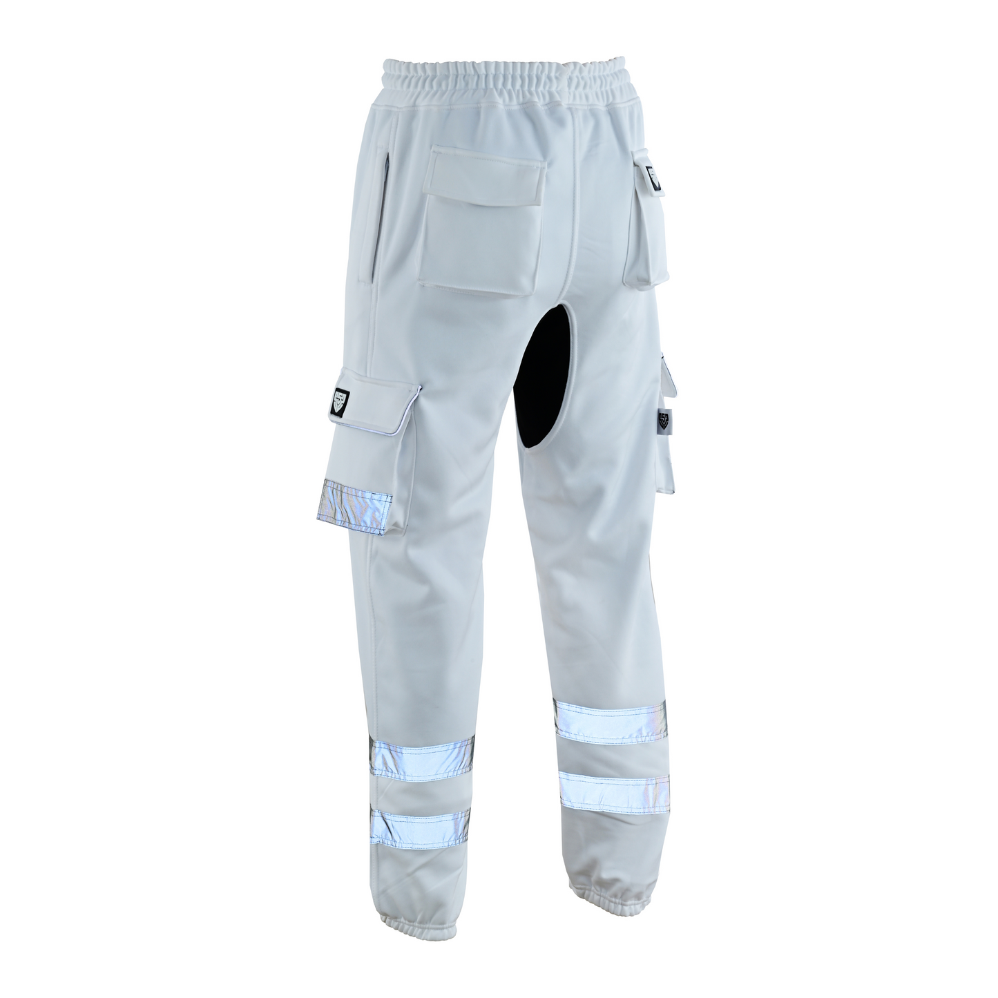 MS9 SS2 Men's Hi Viz Vis High Visibility Pocket Reflective Tape Fleece Regular Fit Work Cargo Painter Trousers Joggers Bottoms