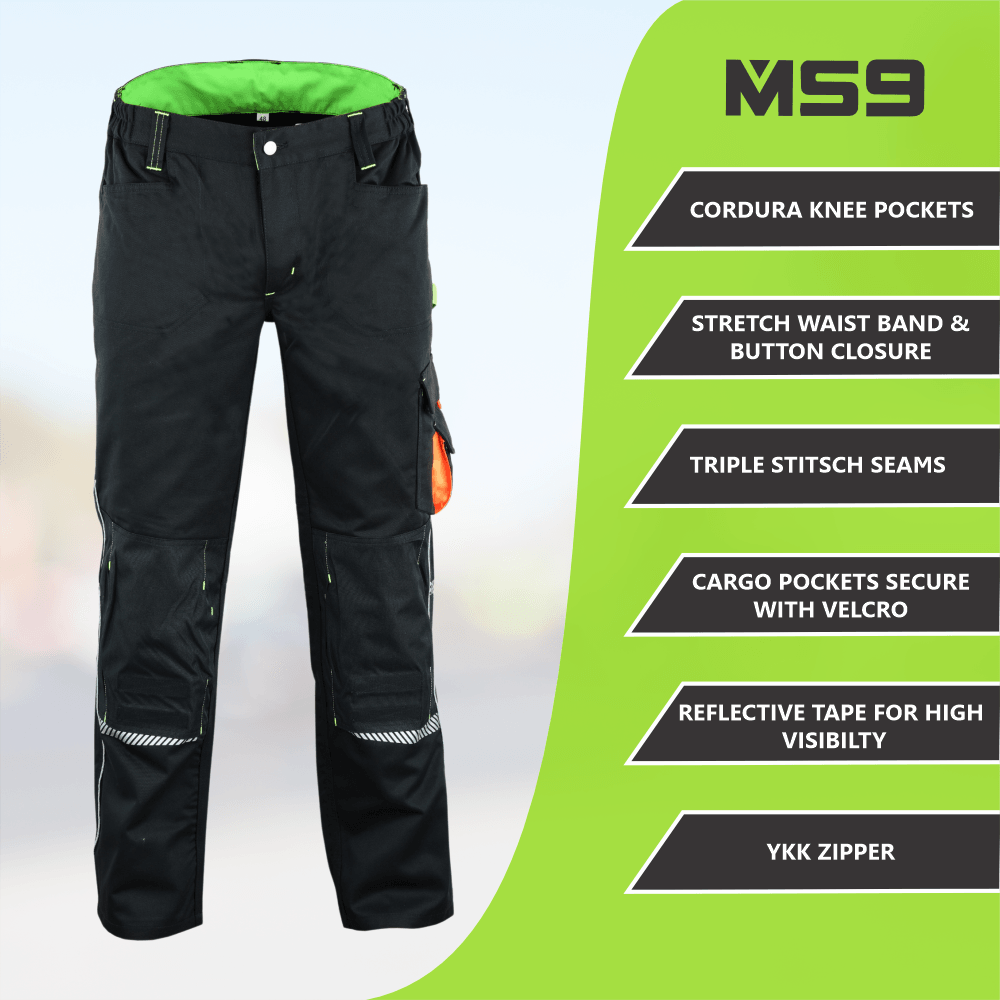 MS9- 1145 Mens Cargo Combat Work Trousers Pants Jeans - MS9