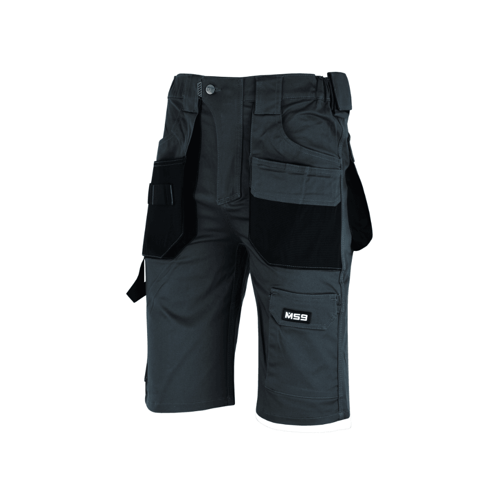 MS9 F1 Mens Cargo Slim Fit Stretch Work Shorts - MS9
