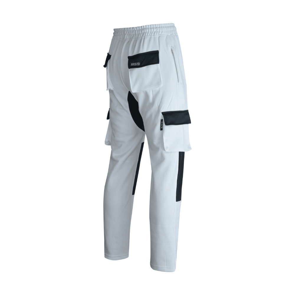 MS9 H10 White Mens Painters Fleece Decorators Work Trousers - MS9
