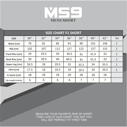 MS9 Mens Cargo Combat Slim Fit Stretch Spandex Work Working Short Shorts