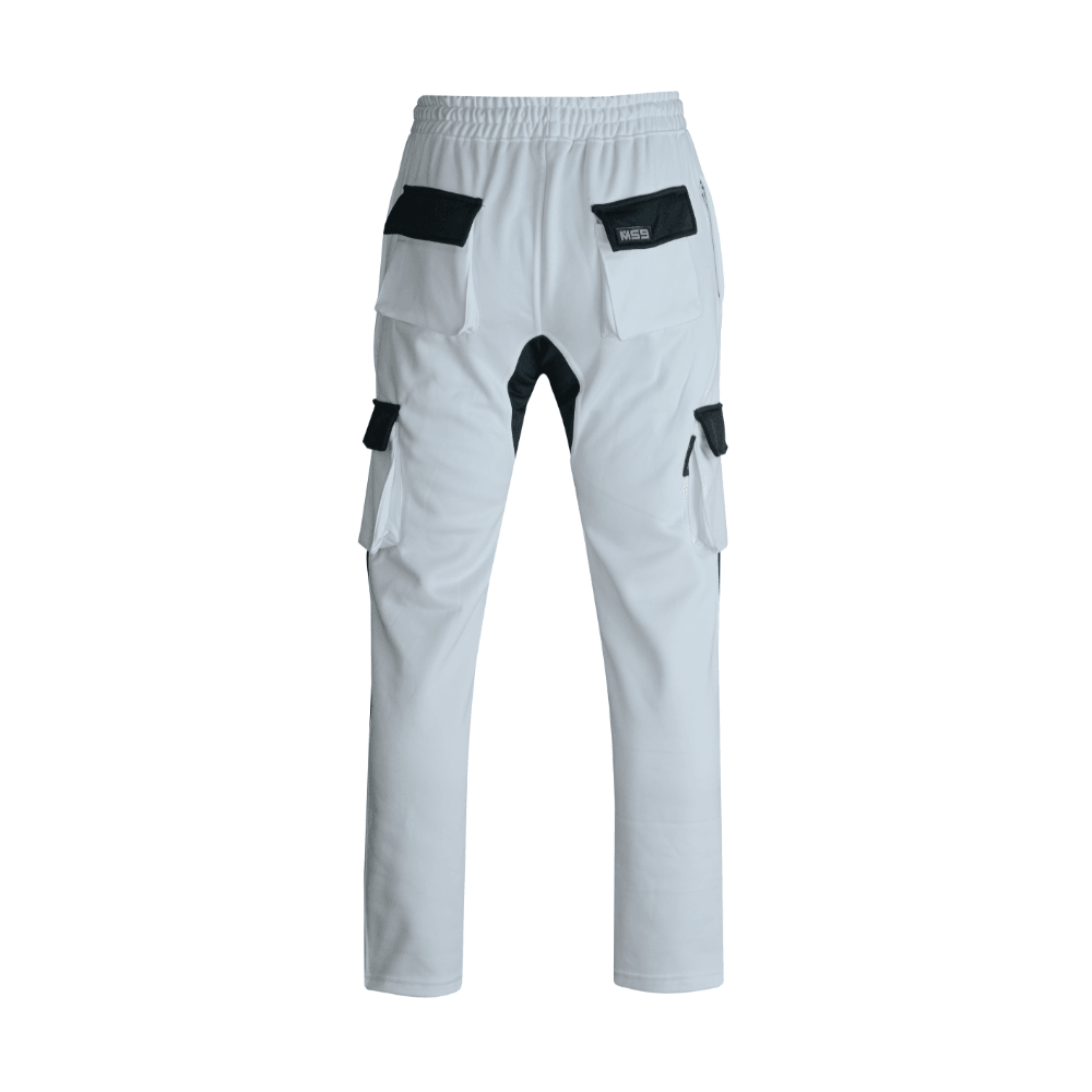 MS9 H10 White Mens Painters Fleece Decorators Work Trousers - MS9