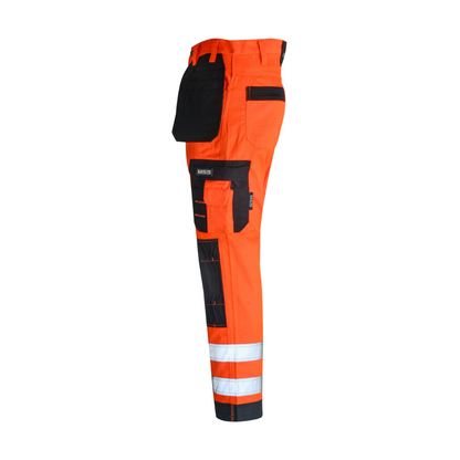 MS9 Mens Hi Viz Vis  Cargo Combat Holster Pockets Tactical Working Work Trouser Trousers Pants Jeans