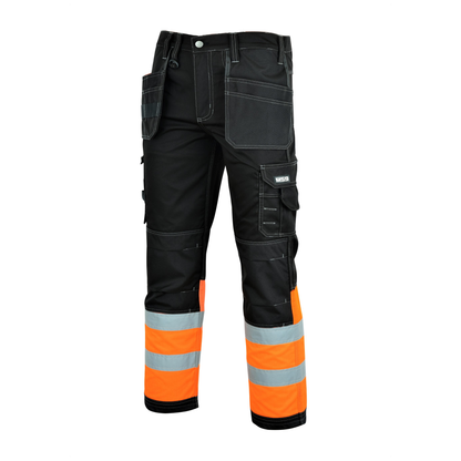 MS9 Mens Hi Viz Vis  Cargo Combat Holster Pockets Tactical Working Work Trouser Trousers Pants Jeans
