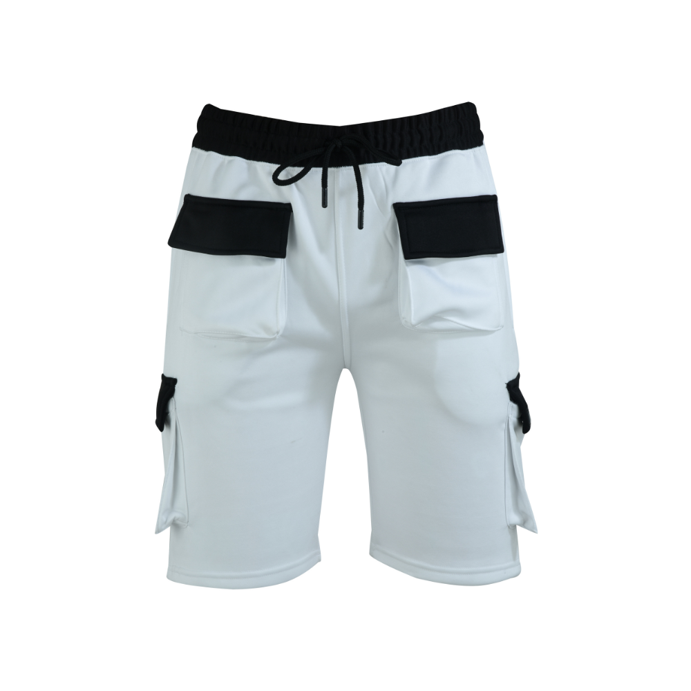 MS9 Men's Fleece Shorts Cargo Pockets Tracksuit Jogging Work Utility Shorts Hi viz Vis High Vissibility H5