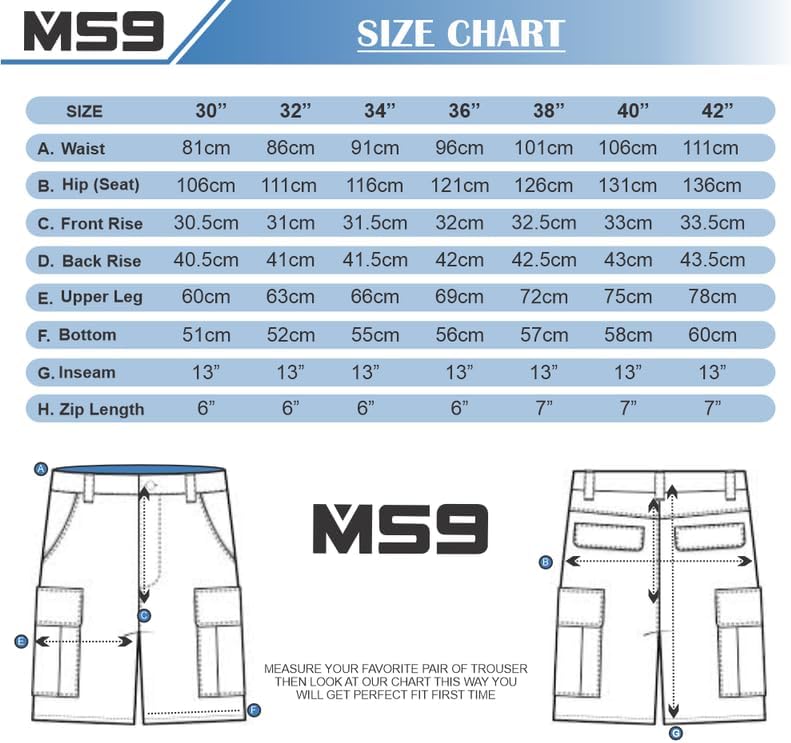 MS9 Mens Cargo Redhawk Holster Pockets Painter Tactical Work Working Shorts