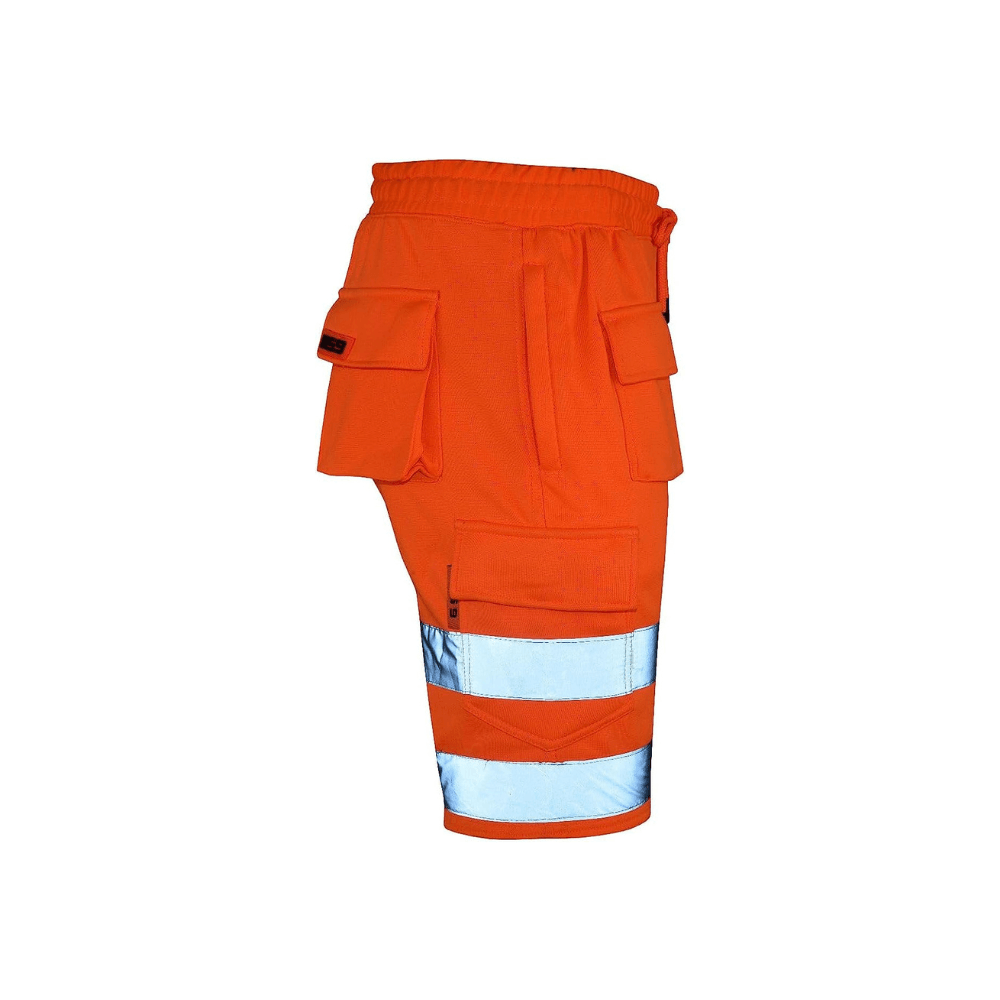 MS9 H5 Mens High Visibility Shorts Fleece Cargo Work Shorts - MS9