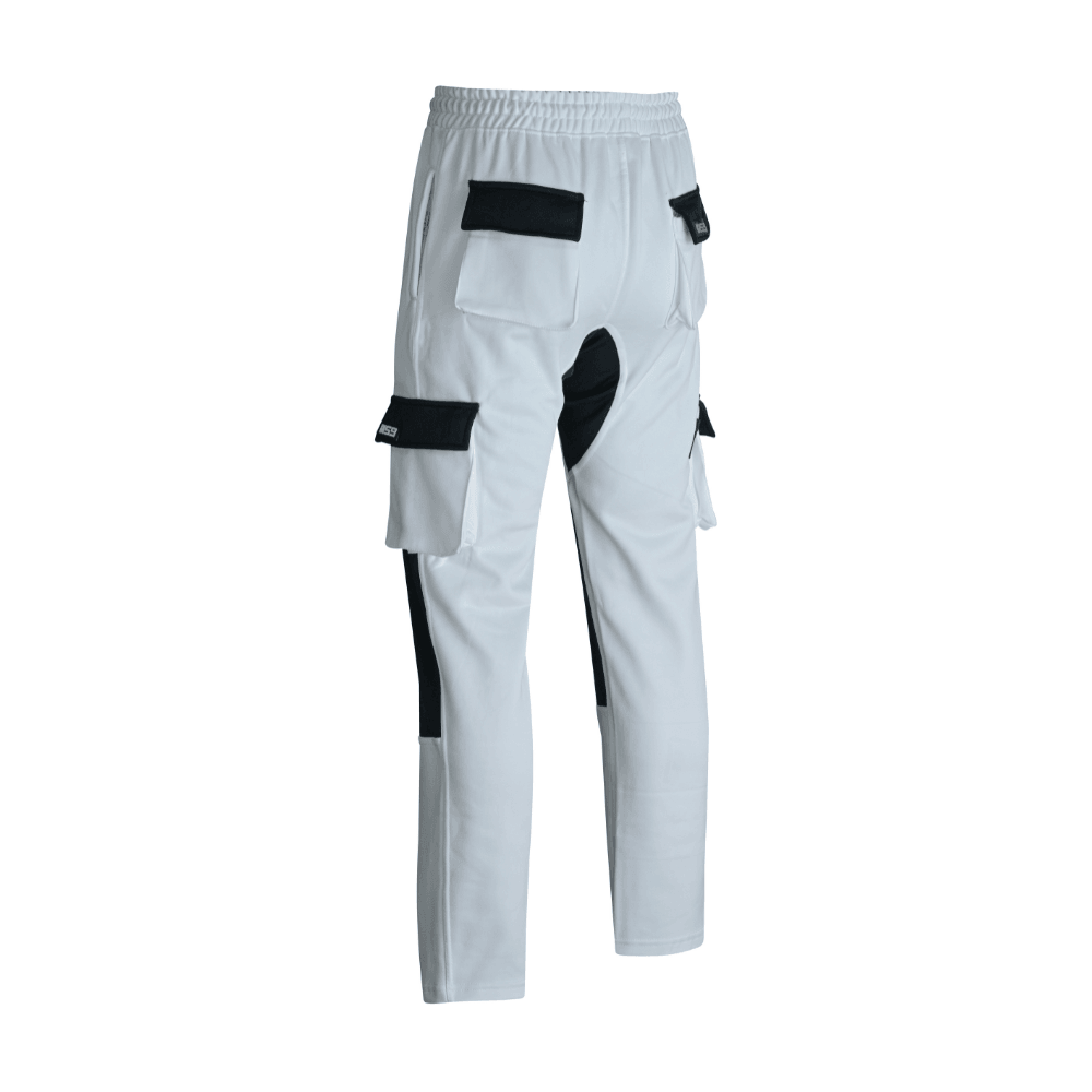 MS9 H10 White Mens Painters Fleece Decorators Work Trousers - MS9