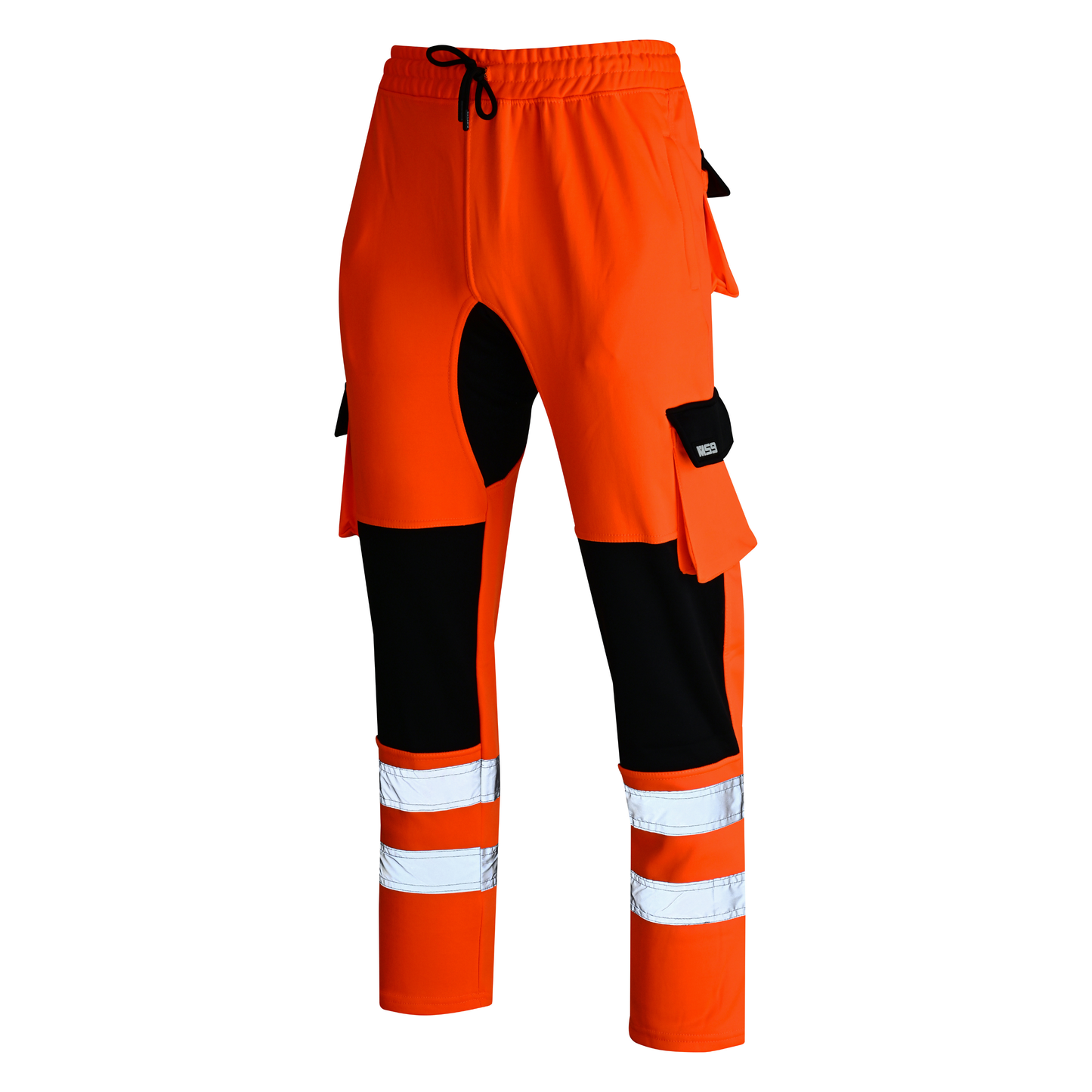MS9 H10 Men's Hi Viz Vis High Visibility Fleece Regular Fit Work Cargo Painter Trousers Joggers Bottoms