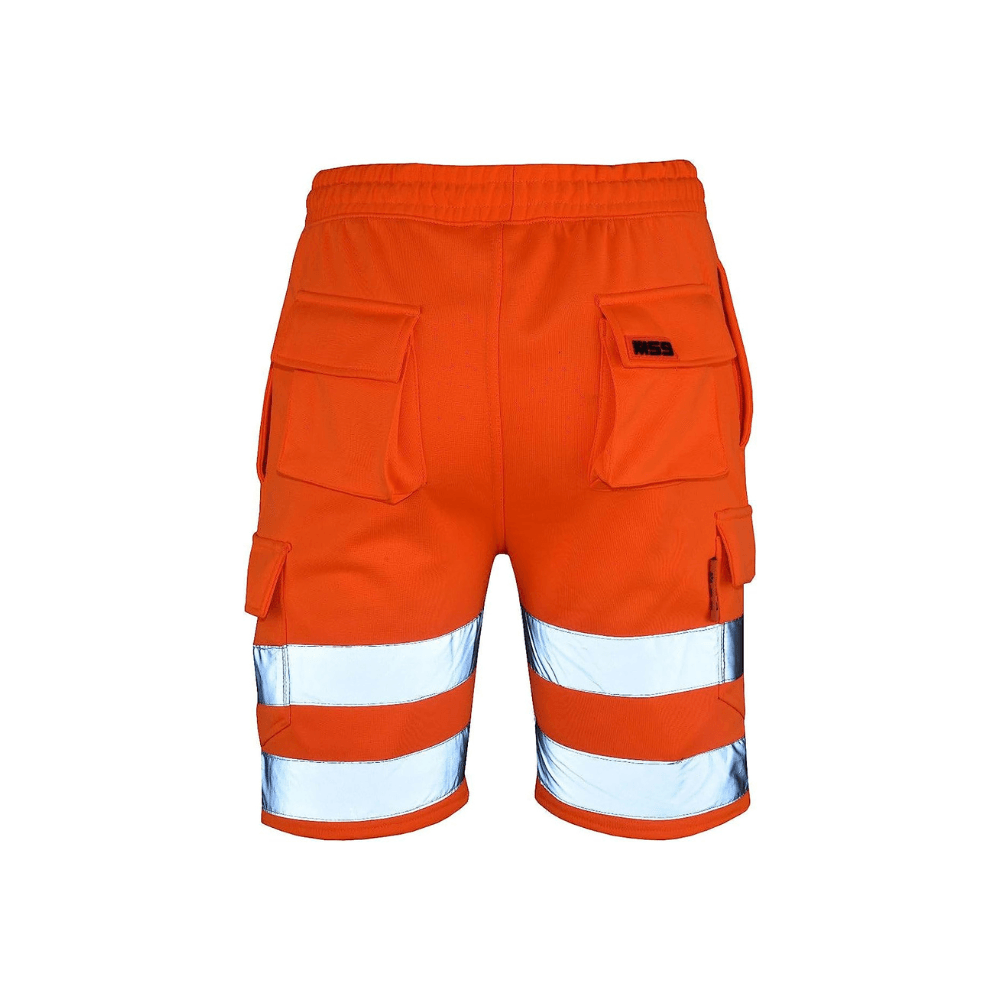 MS9 H5 Mens High Visibility Shorts Fleece Cargo Work Shorts - MS9