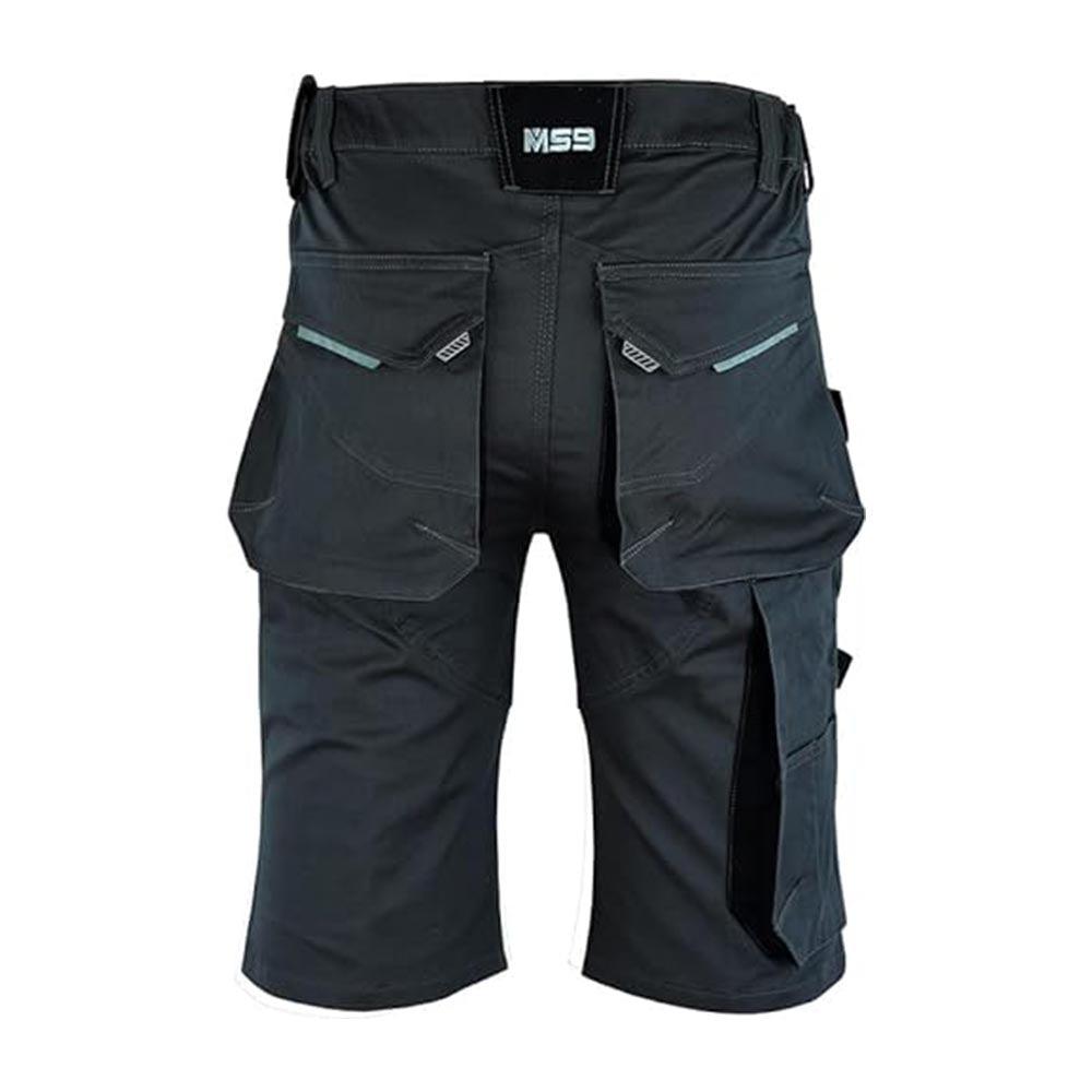 MS9 F1 Mens Cargo Slim Fit Stretch Work Shorts - MS9