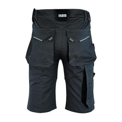 MS9 F1 Mens Cargo Slim Fit Stretch Work Shorts - MS9