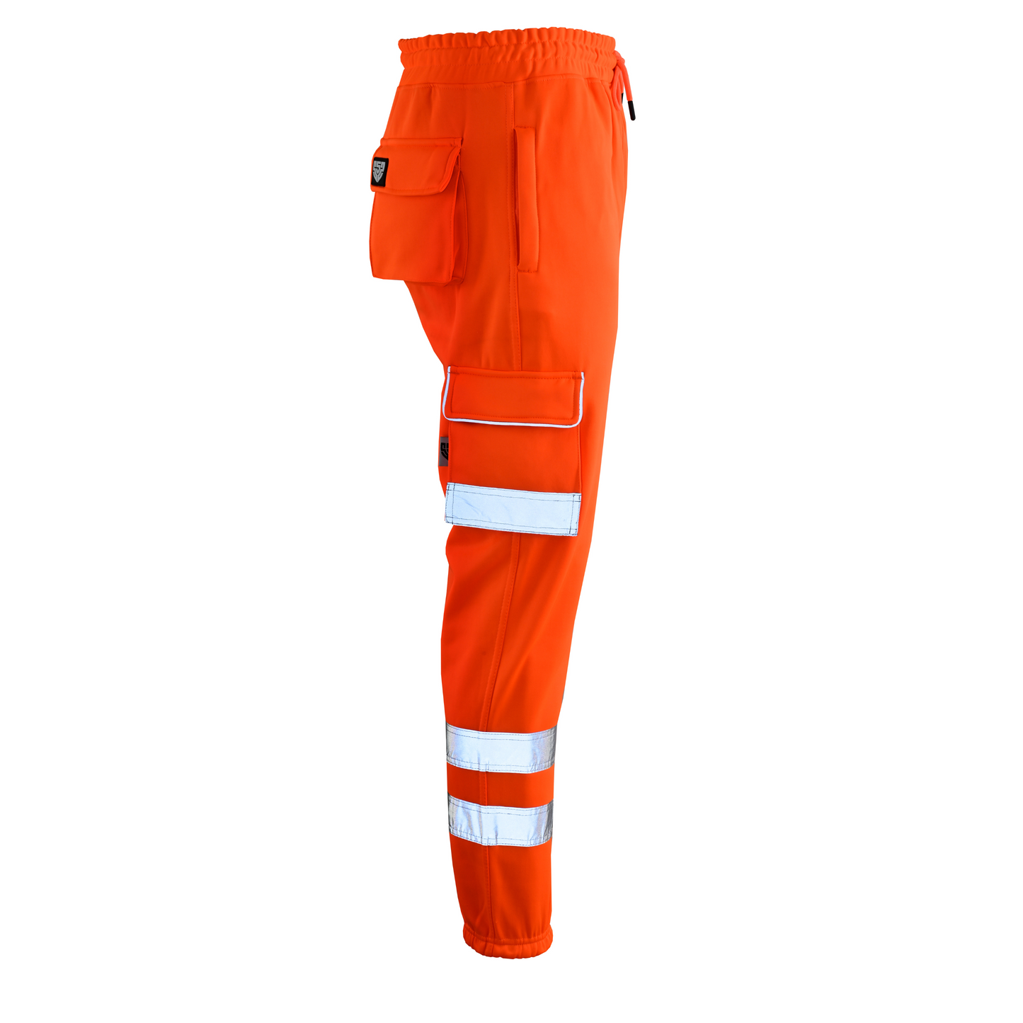 MS9 SS2 Men's Hi Viz Vis High Visibility Pocket Reflective Tape Fleece Regular Fit Work Cargo Painter Trousers Joggers Bottoms