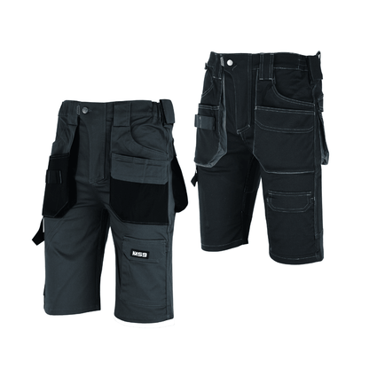 MS9 F1 Mens Cargo Slim Fit Stretch Work Shorts - MS9